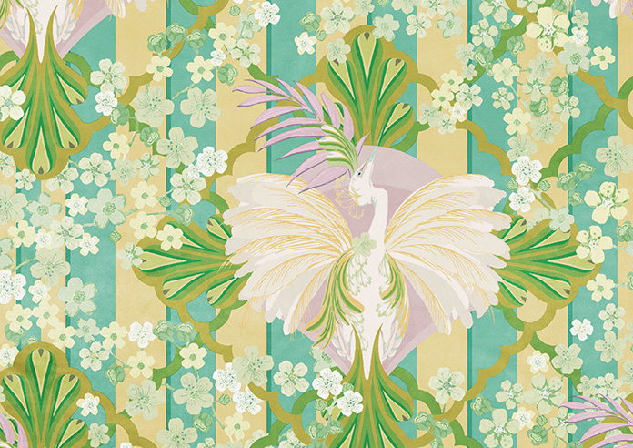 Faded Glamour, Goddess Green Stripe - Roman Blind - Image 7